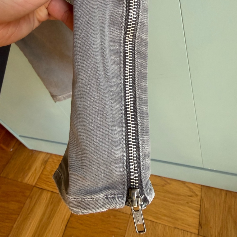 Mother The Crop Zip Muse Jean, Blow Out (Medium Gray) Wash, Sz 25, VGUC - Picture 7 of 16